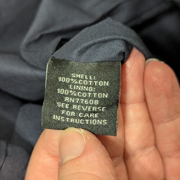 J. Peterman Eyelet Sheath Dress Navy Blue Knee Length Womens 12 Short Sleeve - Picture 4 of 5